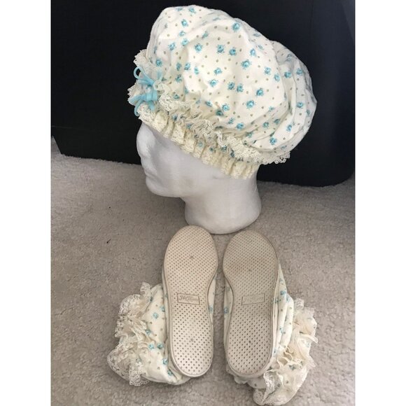 Vintage 1960's "Her Majesty" Girl's Granny Hat And Matching Slippers Size Large - Picture 3 of 10